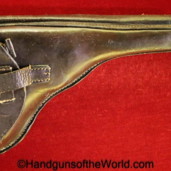 Luger, LP.08, Artillery, Holster, Dated, 1916, Original, Collectible, German, Germany, WWI, WW1, Police, LP08, LP-08, LP 08, Brown, Leather, Hard Shell, Conversion