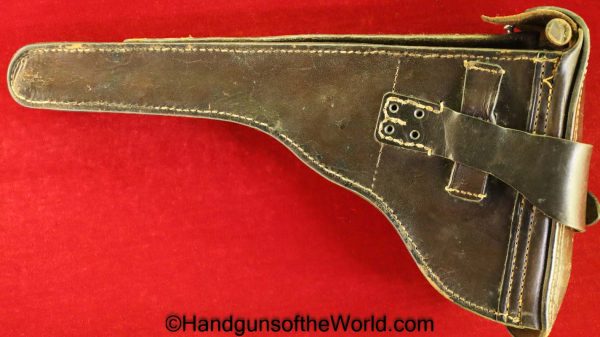 Luger, LP.08, Artillery, Holster, Dated, 1916, Original, Collectible, German, Germany, WWI, WW1, Police, LP08, LP-08, LP 08, Brown, Leather, Hard Shell, Conversion