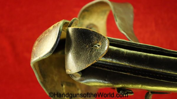 Luger, LP.08, Artillery, Holster, Dated, 1916, Original, Collectible, German, Germany, WWI, WW1, Police, LP08, LP-08, LP 08, Brown, Leather, Hard Shell, Conversion