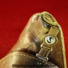 Nambu, Type 14, Holster, brown, leather, clam shell, with chrome fittings, Original, Collectible, Japan, Japanese, Handgun, Pistol, Hand gun, Chrome