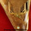Nambu, Type 14, Holster, brown, leather, clam shell, with chrome fittings, Original, Collectible, Japan, Japanese, Handgun, Pistol, Hand gun, Chrome