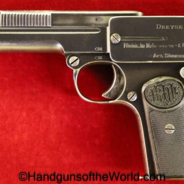 Dreyse, Model, 1907, 7.65mm, German, WWI, WW1, Germany, Imperial, Handgun, Pistol, C&R, Collectible, Pocket, 7.65, 32, .32, acp, auto, Hand gun, Vintage