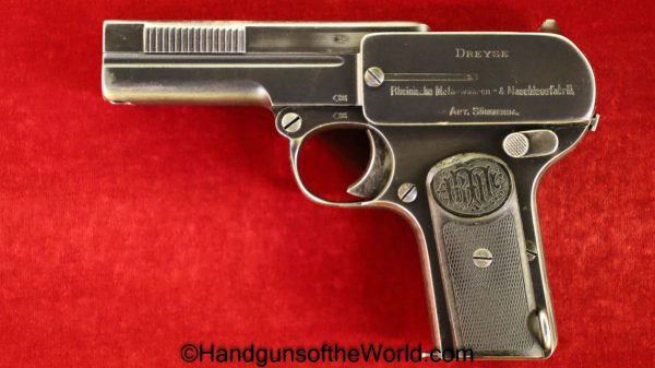 Dreyse, Model, 1907, 7.65mm, German, WWI, WW1, Germany, Imperial, Handgun, Pistol, C&R, Collectible, Pocket, 7.65, 32, .32, acp, auto, Hand gun, Vintage