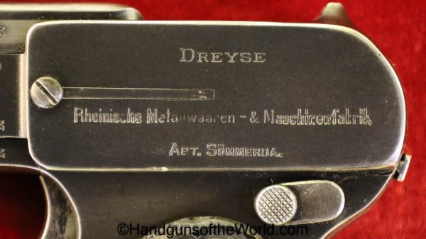 Dreyse, Model, 1907, 7.65mm, German, WWI, WW1, Germany, Imperial, Handgun, Pistol, C&R, Collectible, Pocket, 7.65, 32, .32, acp, auto, Hand gun, Vintage