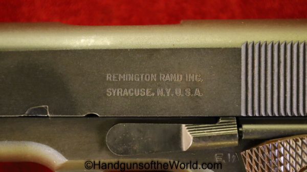Colt, 1911A1, 1911, Remington Rand, .45acp, US, Army, 1943, WWII, WW2, Handgun, Pistol, C&R, Collectible, Remington, 45, .45, acp, auto, USA, American