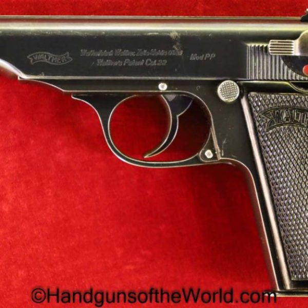 Walther, PP, .22lr, Pre-War, Pre War, 22, 22lr, .22, German, Germany, Handgun, Pistol, C&R, Collectible, 1938, Hand gun, Pocket, Target, C/N, Crown N