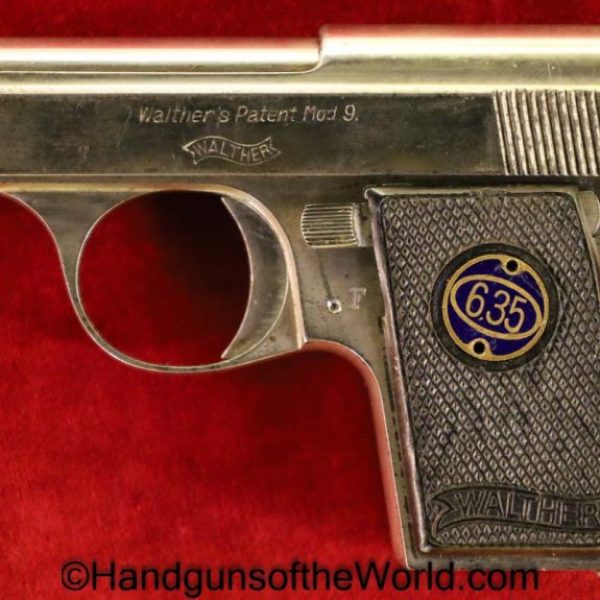 Walther, Model 9, 6.35mm, Factory Nickel, Nickel, German, Germany, Handgun, Pistol, C&R, Collectible, VP, Vest Pocket, 6.35, 25, .25, acp, auto, 9, Model