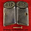Dreyse 1908 Grips Rubber Original Screw Collectible Pistol Handgun 6.35mm German Germany 6.35 acp Auto Vest Pocket VP Grip Pair