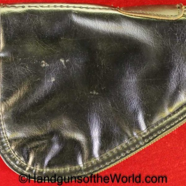 Browning, 1910/55, 1971, Pouch, Zipper Pouch, Black Vinyl, Red Felt, Original, Collectible, America, American, Pistol, Handgun, Firearm