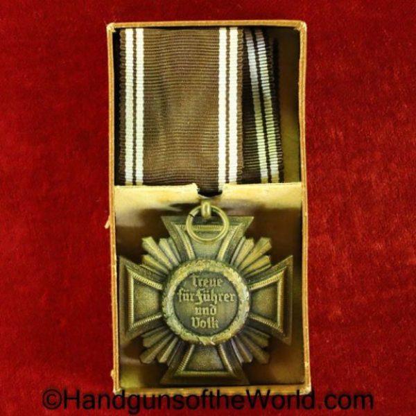 German, Germany, WWII, WW2, Third Reich, NSDAP, 10 Year, Long, Service, Award, Boxed, with Box, Original, Collectible, Medal, Party, with Ribbon