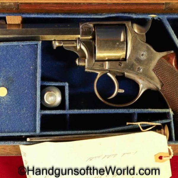 Tranter, Model, 1868, .450, 450, Revolver, with Oak Case, USAF Provenance, USAF, Handgun, Antique, Collectible, Cased, with Case, British, English, Hand gun