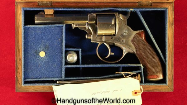 Tranter, Model, 1868, .450, 450, Revolver, with Oak Case, USAF Provenance, USAF, Handgun, Antique, Collectible, Cased, with Case, British, English, Hand gun