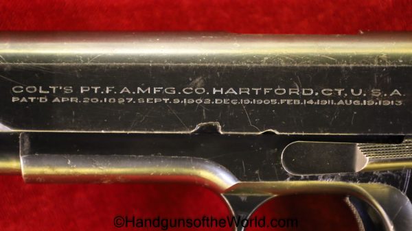 Colt, Government Model, .45acp, Argentine, Navy, Naval, Argentina, Marina, 1911, Handgun, Pistol, C&R, Collectible, 45, .45, acp, auto, Lettered, with Letter