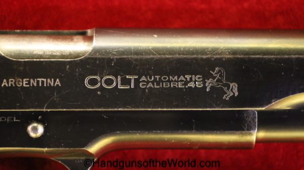 Colt, Government Model, .45acp, Argentine, Navy, Naval, Argentina, Marina, 1911, Handgun, Pistol, C&R, Collectible, 45, .45, acp, auto, Lettered, with Letter