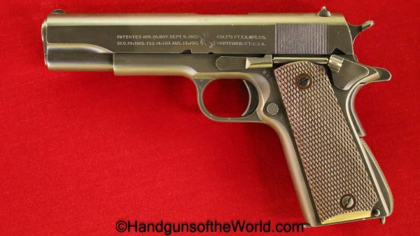 Colt, 1911A1, .45acp, US, Army, 1943, Outstanding, Handgun, Pistol, C&R, Collectibles, 1911, 45, .45, acp, auto, WWII, WW2, Hand gun, USA, American, America