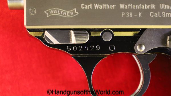 Walther, P-38K, 9mm, Snub Nose, with Case, Cased, P38K, P 38K, P.38K, Handgun, Pistol, 1980, Collectible, Hand gun, West German, German, West Germany