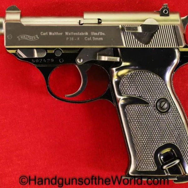 Walther, P-38K, 9mm, Snub Nose, with Case, Cased, P38K, P 38K, P.38K, Handgun, Pistol, 1980, Collectible, Hand gun, West German, German, West Germany