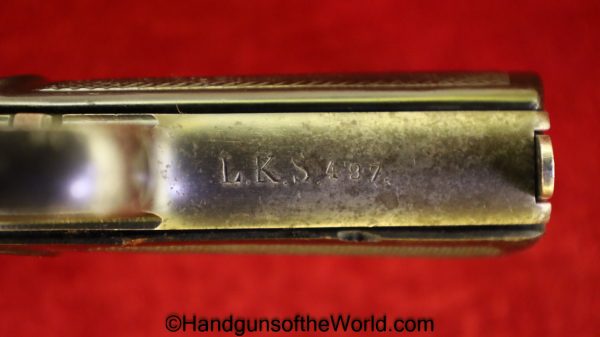 Langenhan, Army Model, 7.65mm, Unit Marked, Army, Model, German, Germany, WWI, WW1, Handgun, Pistol, C&R, Collectible, Pocket, 7.65, 32, .32, acp, auto