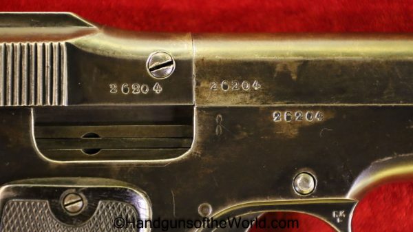 Melior, Old Model, 7.65mm, with Forward Serrations, 7.65, 32, .32, acp, auto, Belgian, Belgium, Handgun, Pistol, C&R, Collectible, Pocket, Hand gun