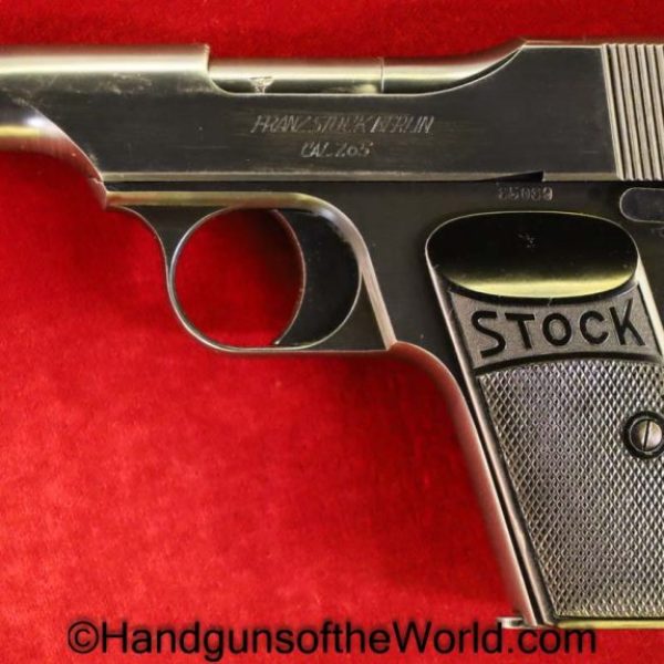 Franz Stock, Stock, Franz, Pocket, 7.65mm, Late, Type II, German, Eagle N, Proofs, Proofed, E/N, Germany, WWII, WW2, Handgun, Pistol, C&R, Collectible, .32