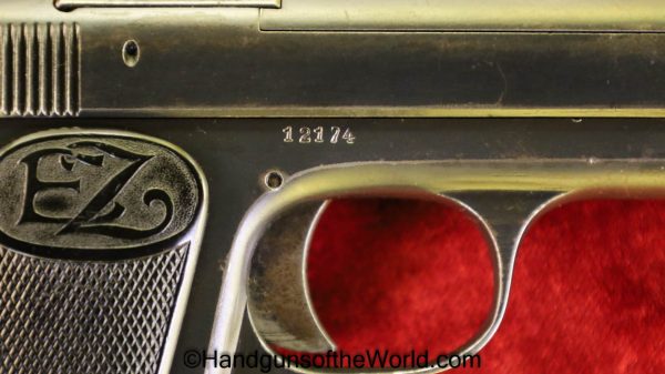 Zehner, Zehna, 6.35mm, Germany, German, Handgun, Pistol, C&R, Collectible, VP, Vest Pocket, 6.35, 25, .25, acp, auto, Hand gun, 1920s, Pre-War, Pre War