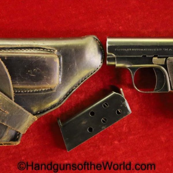 MAB, Model A, 6.35mm, Full Rig, France, French, Handgun, Pistol, C&R, Collectible, VP, Vest Pocket, A, Model, with Holster, 25, .25, acp, auto, Rig