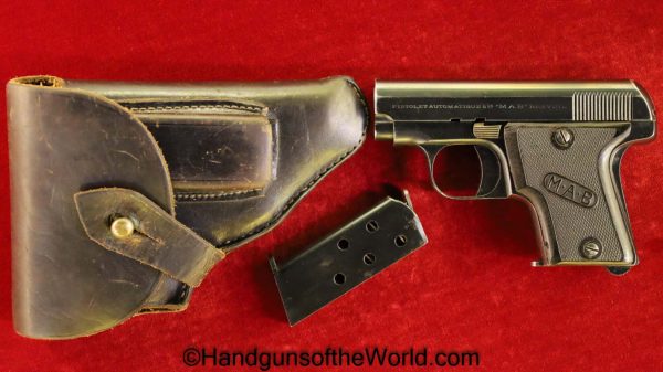 MAB, Model A, 6.35mm, Full Rig, France, French, Handgun, Pistol, C&R, Collectible, VP, Vest Pocket, A, Model, with Holster, 25, .25, acp, auto, Rig