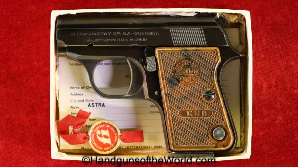 Astra, Cub, .22 Short, 1967, with Box, Boxed, Spain, Spanish, 22, .22, Short, Handgun, Pistol, C&R, Collectible, Hand gun, VP, Vest Pocket, Mouse, Gun