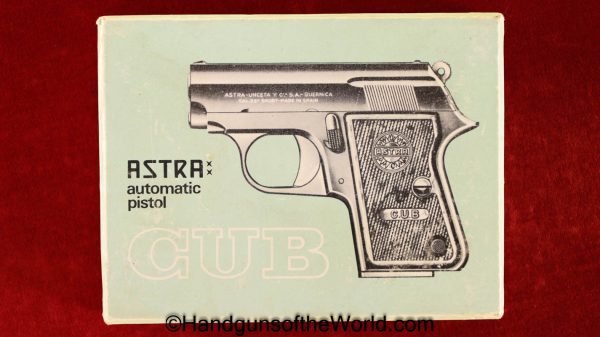 Astra, Cub, .22 Short, 1967, with Box, Boxed, Spain, Spanish, 22, .22, Short, Handgun, Pistol, C&R, Collectible, Hand gun, VP, Vest Pocket, Mouse, Gun