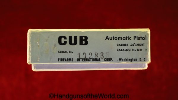 Astra, Cub, .22 Short, 1967, with Box, Boxed, Spain, Spanish, 22, .22, Short, Handgun, Pistol, C&R, Collectible, Hand gun, VP, Vest Pocket, Mouse, Gun