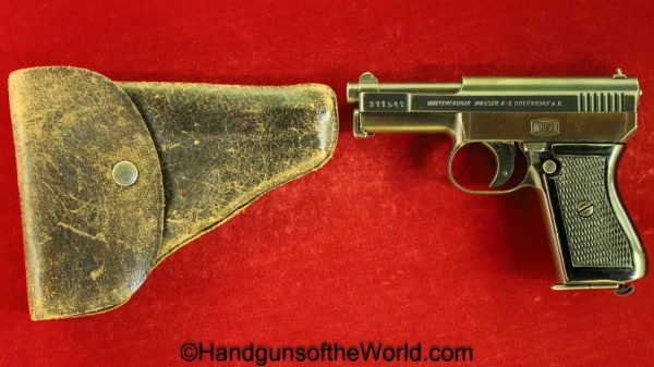 Mauser, Model, 1910, 6.35mm, with Holster, 6.35, 25, .25, acp, auto, German, Germany, Handgun, Pistol, C&R, Collectible, Hand gun, Pocket, VP, Vest Pocket