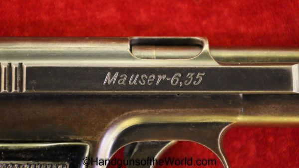 Mauser, Model, 1910, 6.35mm, with Holster, 6.35, 25, .25, acp, auto, German, Germany, Handgun, Pistol, C&R, Collectible, Hand gun, Pocket, VP, Vest Pocket