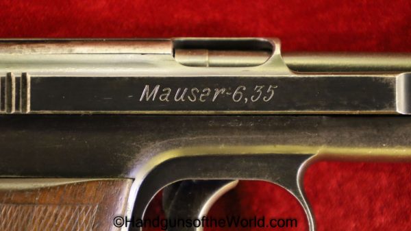 Mauser, Model, 1910, 6.35mm, with Holster, 6.35, 25, .25, acp, auto, German, Germany, Handgun, Pistol, C&R, Collectible, Pocket, VP, Vest Pocket