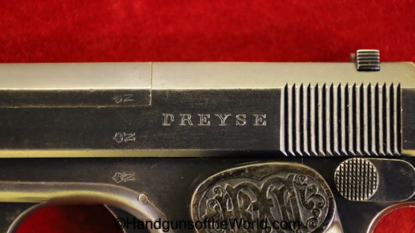 Dreyse, Model, 1908, 6.35mm, Vest Pocket, Pistol, VP, German, Germany, Handgun, C&R, Collectible, 6.35, 25, .25, acp, auto, Mid Production, Single Extractor