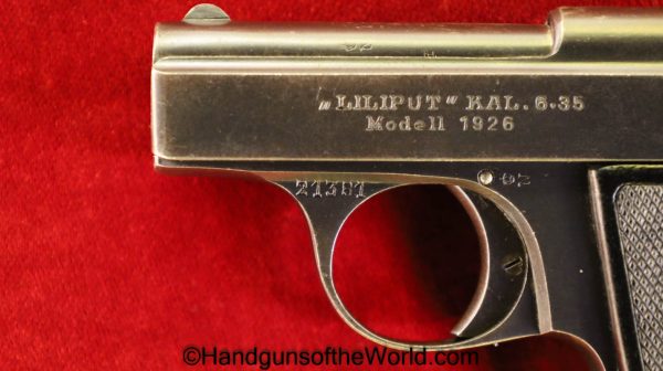 Menz, Liliput, Model 1926, 6.35mm, 1926, Model, 6.35, 25, .25, acp, auto, German, Germany, Handgun, Pistol, C&R, Collectible, VP, Vest Pocket, Hand gun