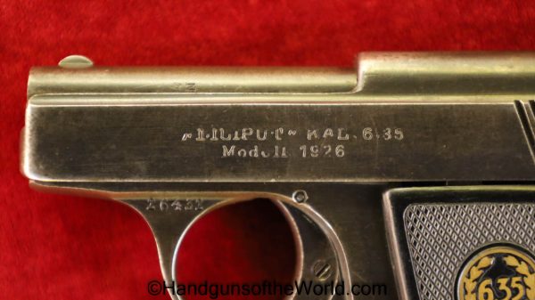 Menz, Liliput, Model 1926, 6.35mm, Vest Pocket, VP, German, Germany, Handgun, Pistol, C&R, Collectible, Model, 1926, 6.35, 25, .25, acp, auto, Hand gun