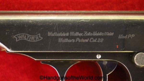 Walther, PP, .22lr, Pre-War, Pre War, German, Germany, Handgun, Pistol, C&R, Collectible, Pocket, 22, .22, 22lr, Hand gun, Target, Vintage, Firearm, 1938