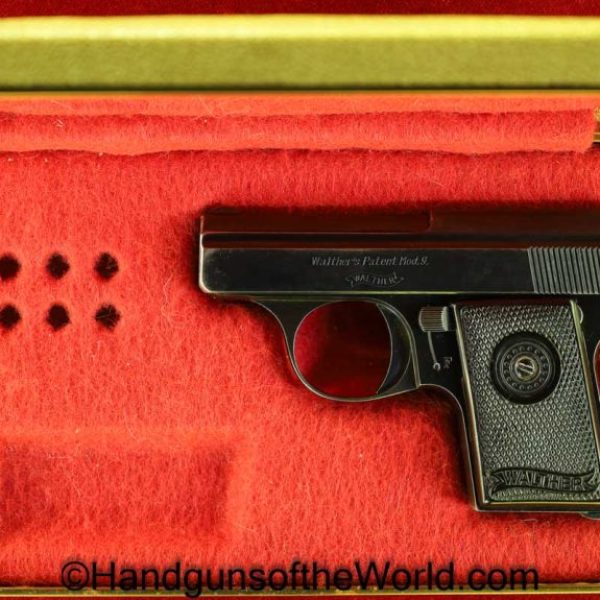 Walther, Model 9, 6.35mm, with a Case, Cased, German, Germany, Handgun, Pistol, C&R, Collectible, VP, Vest Pocket, 25, .25, acp, auto, 6.35, Model, 9