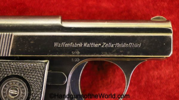 Walther, Model 9, 6.35mm, Tiny, Vest Pocket, VP, German, Germany, Handgun, Pistol, C&R, Collectible, Model, 9, IX, 6.35, 25, .25, acp, auto, Hand gun