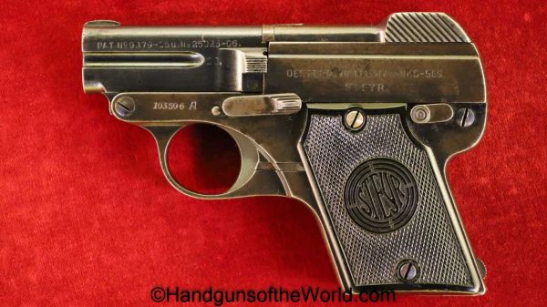 Steyr, 1909, 6.35mm, Austrian, Dated, 1928, Austria, 6.35, 25, .25, acp, auto, Handgun, Hand gun, Pistol, C&R, Collectible, VP, Vest Pocket, Model