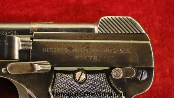 Steyr, 1909, 6.35mm, Austrian, Dated, 1928, Austria, 6.35, 25, .25, acp, auto, Handgun, Hand gun, Pistol, C&R, Collectible, VP, Vest Pocket, Model