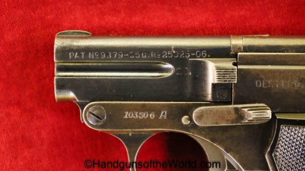 Steyr, 1909, 6.35mm, Austrian, Dated, 1928, Austria, 6.35, 25, .25, acp, auto, Handgun, Hand gun, Pistol, C&R, Collectible, VP, Vest Pocket, Model