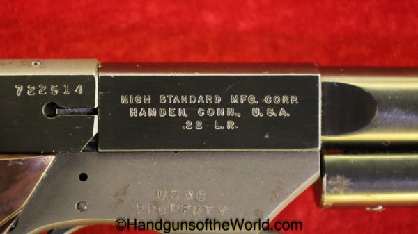 High Standard, Model, S-101, .22lr, USMC, Property, Marked, Collectible, Handgun, Pistol, C&R, Collectible, Hi Standard, Hi-Standard, 22, .22, 22lr, USA