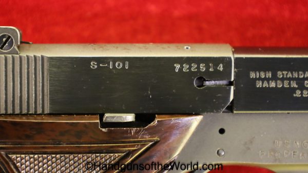 High Standard, Model, S-101, .22lr, USMC, Property, Marked, Collectible, Handgun, Pistol, C&R, Collectible, Hi Standard, Hi-Standard, 22, .22, 22lr, USA