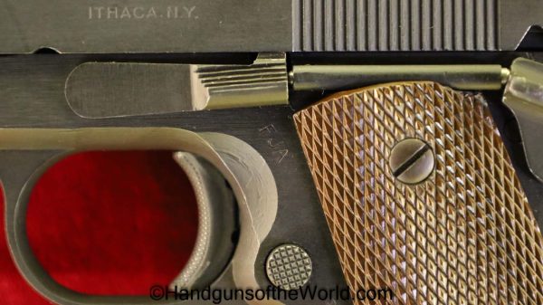 Colt, Ithaca, 1911A1, .45acp, Dulite Finish, Mint, 1943, Handgun, Pistol, C&R, Collectible, WWII, WW2, 1911, 45, .45, acp, auto, Du-Lite, Du Lite, American