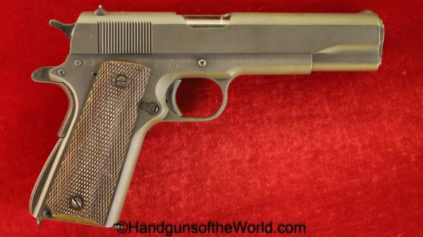 Colt, Ithaca, 1911A1, .45acp, US Property, Marked, 1943, 1911, 45, .45, acp, auto, USA, Handgun, Pistol, C&R, Collectible, WWII, WW2, Americana, American