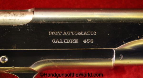 Colt, 1911, Government, .455, British, RAF Marked, RAF, WWI, WW1, Handgun, Pistol, C&R, Collectible, 455, Government Model, English, Contract, Britain, UK