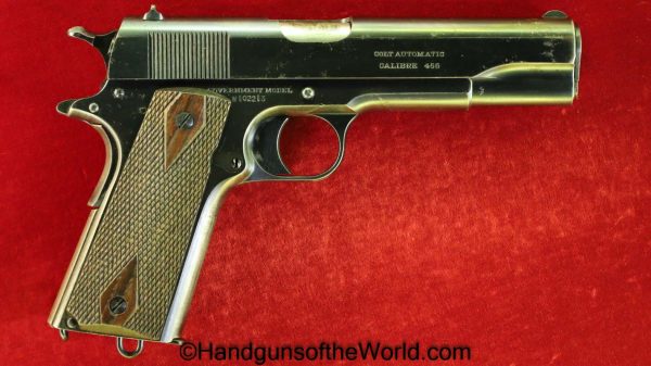 Colt, 1911, Government, .455, British, RAF Marked, RAF, WWI, WW1, Handgun, Pistol, C&R, Collectible, 455, Government Model, English, Contract, Britain, UK