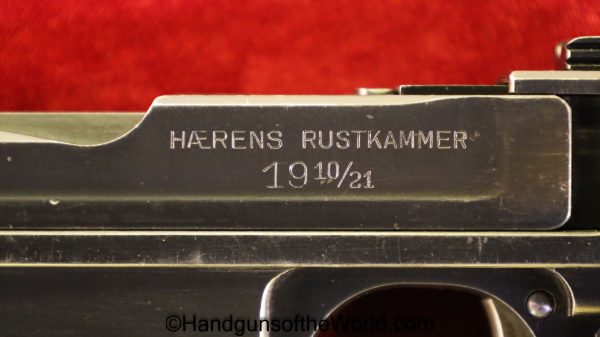 Haerens Rustkammer, 1910/21, 9mm, Danish, Military, Denmark, 1924, Handgun, Pistol, C&R, Collectible, Bergmann Bayard, Bayard, Hand gun, 1910, Trolit