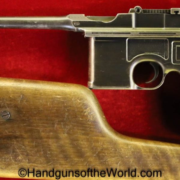 Mauser, 1896, Broomhandle, Red 9, Matching Stock, 9mm, C96, Handgun, Pistol, C&R, Collectible, WWI, WW1, German, Germany, Hand gun, Broom Handle